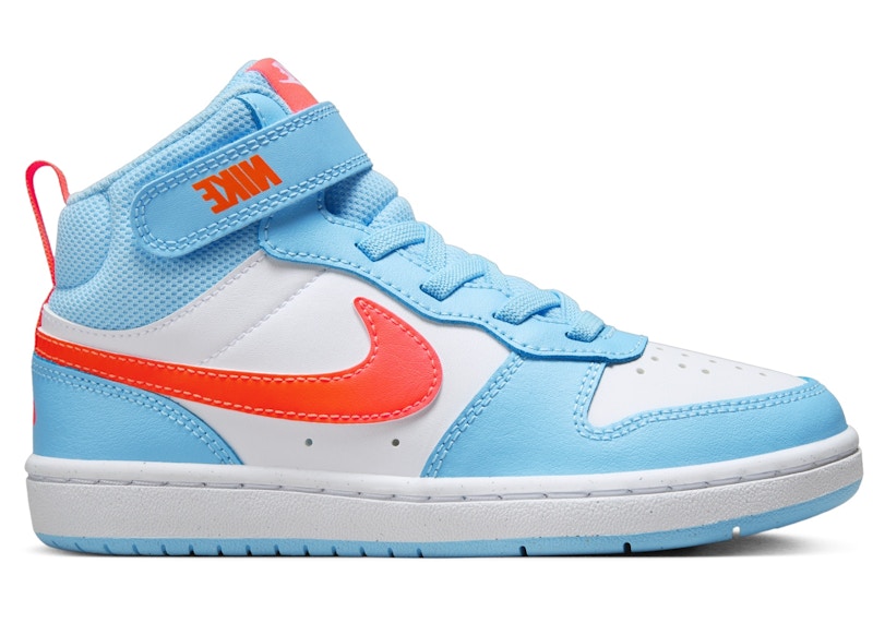 Nike Court Borough Mid 2 Aquarius Blue White Total Orange (PS)