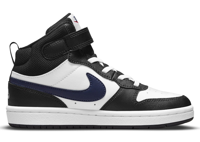 Nike Court Borough Mid 2 White Black University Red (PS)