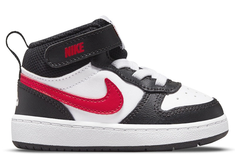Nike Court Borough Mid 2 White Black University Red (TD)