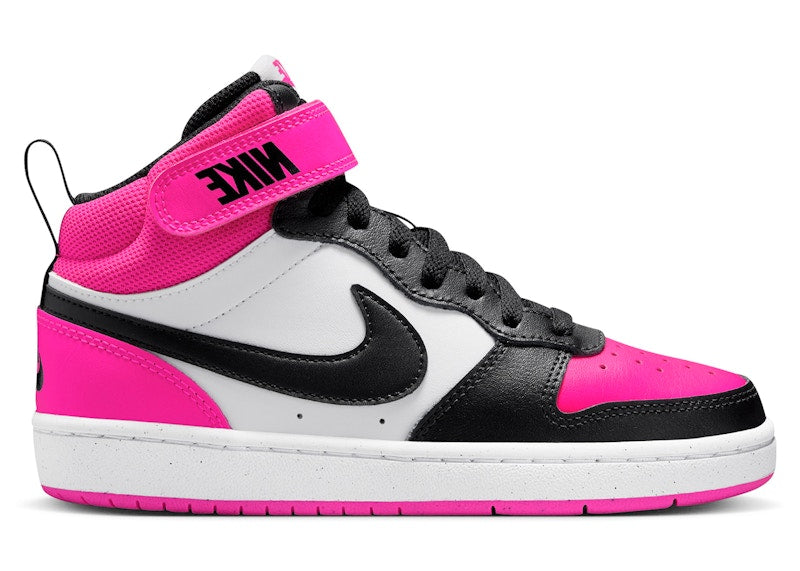 Nike Court Borough Mid 2 White Fierce Pink Black (GS)