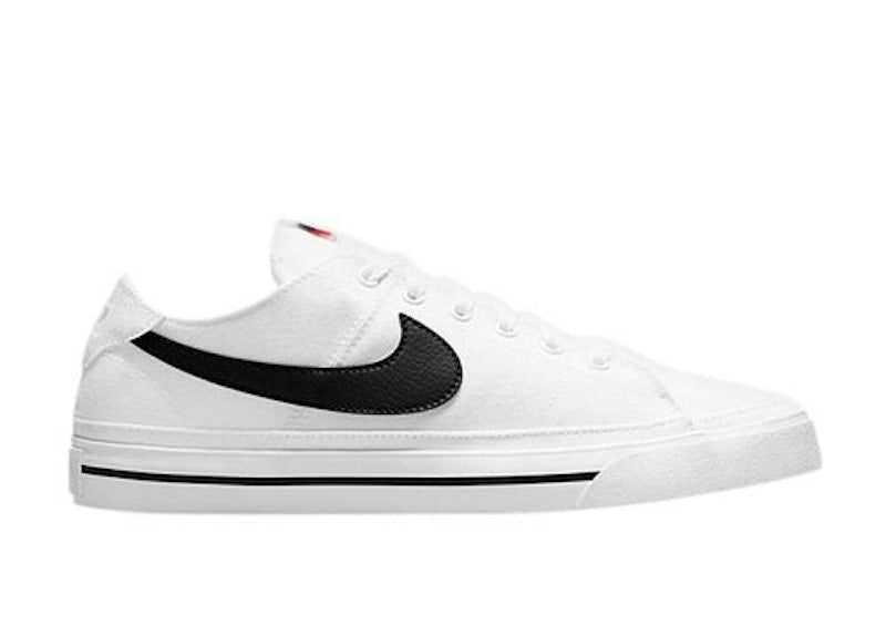 Nike Court Legacy Canvas White Black Swoosh