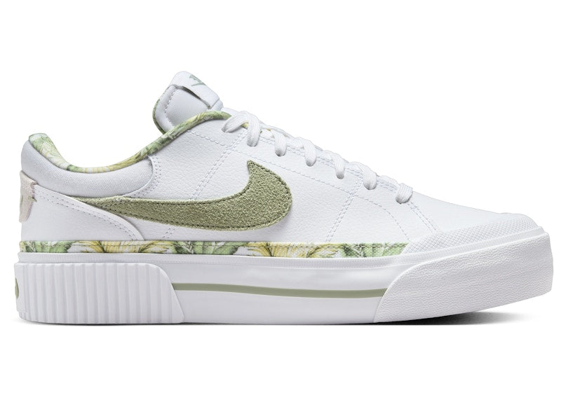Nike Court Legacy Lift White Multi-Color Gum Medium Brown Oil Green (Women's)