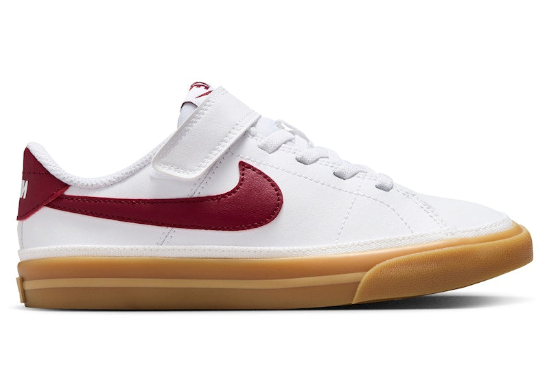 Nike Court Legacy White Gum Yellow Team Red (PS)