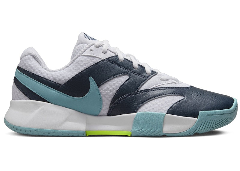 Nike Court Lite 4 White Armory Navy Denim Turquoise Volt