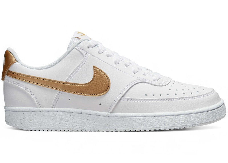 Nike Court Vision Low Next Nature White Metallic Gold (Women's)