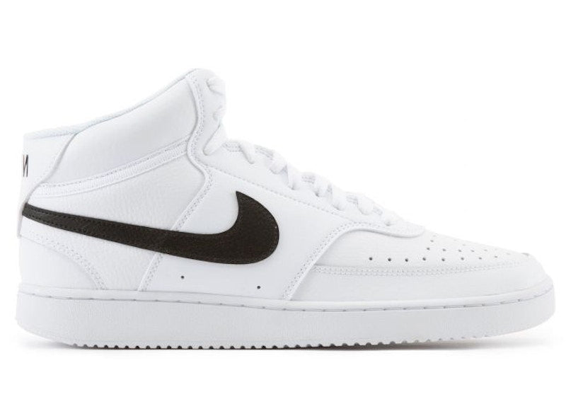 Nike Court Vision Mid White Black Pebbled Swoosh