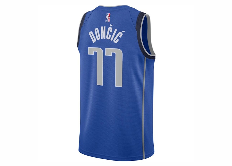 Nike Doncic Dallas Marvericks Icon Edition 2020 Jersey Blue/Black/Grey
