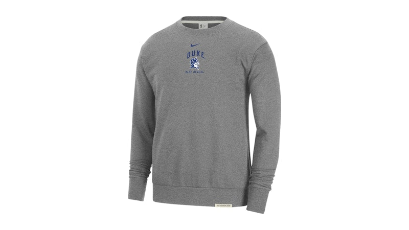 Nike Duke Standard Issue College Fleece Crew-Neck Sweatshirt Dark Grey Heather