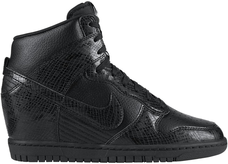 Nike Dunk High Sky Hi Black Leather Snake (GS)