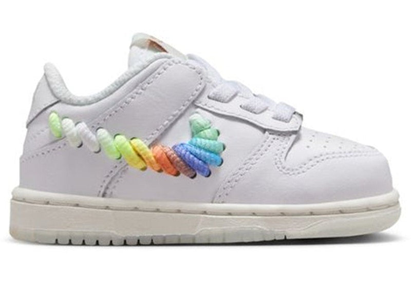 Nike Dunk Low SE Rainbow Lace Swoosh White (TD)