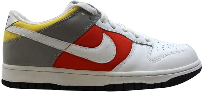 Nike Dunk Low White Engine Red Medium Grey Yellow (Women's)