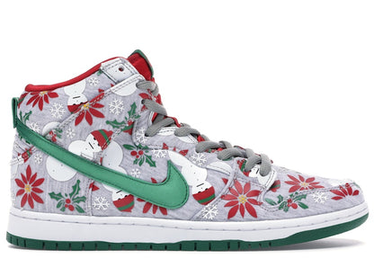 Nike SB Dunk High Concepts Ugly Christmas Sweater Grey (Special Box)