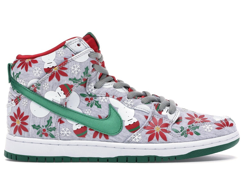 Nike SB Dunk High Concepts Ugly Christmas Sweater Grey (Special Box)