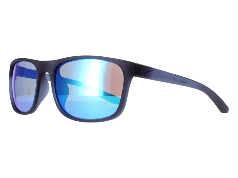 Nike Endure M Square Sunglasses Transparent Matte Blue Blue Mirror (ENDURE-M-MI-CW4650-410-5919)