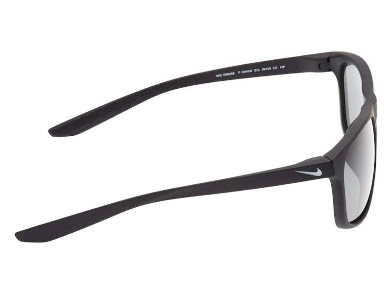 Nike Endure P Square Sunglasses Matte Black Silver Grey (ENDURE-P-MI-CW4647-010-5919)