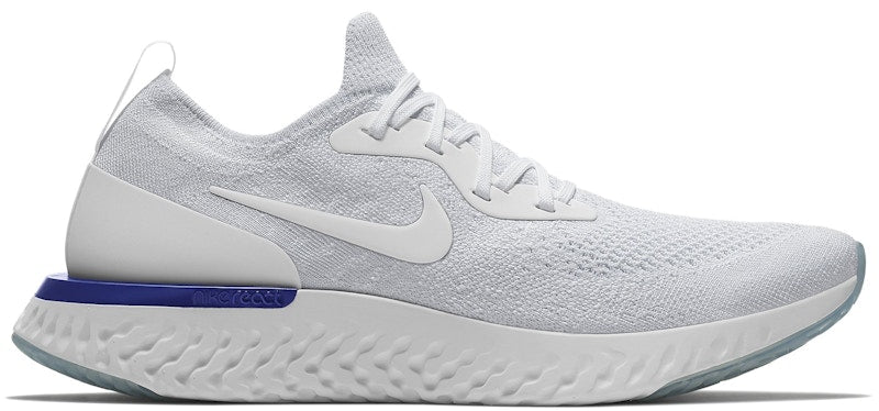 Nike Epic React Flyknit White Racer Blue