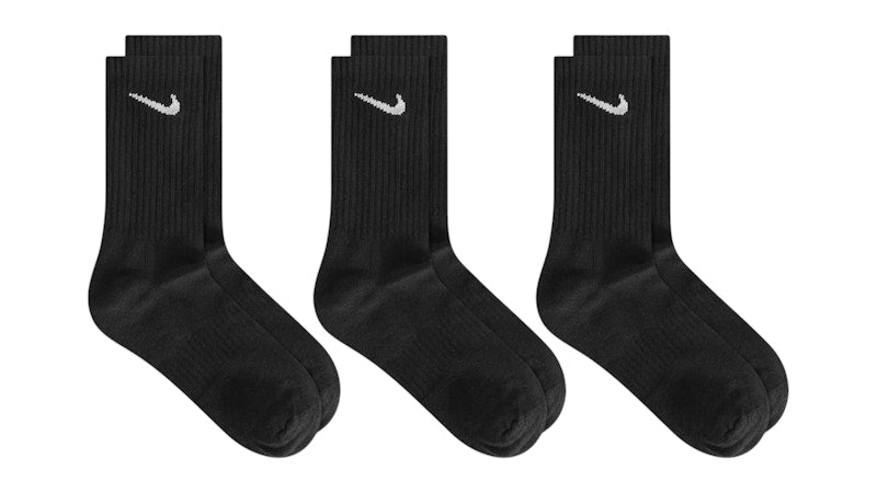 Nike Everyday Cushion Crew Socks (3 Pack) Black/White