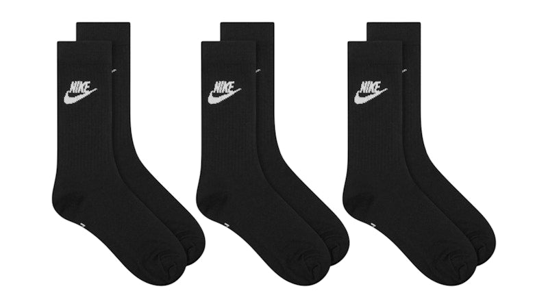 Nike Everyday Essential Socks (3 Pack) Black/White
