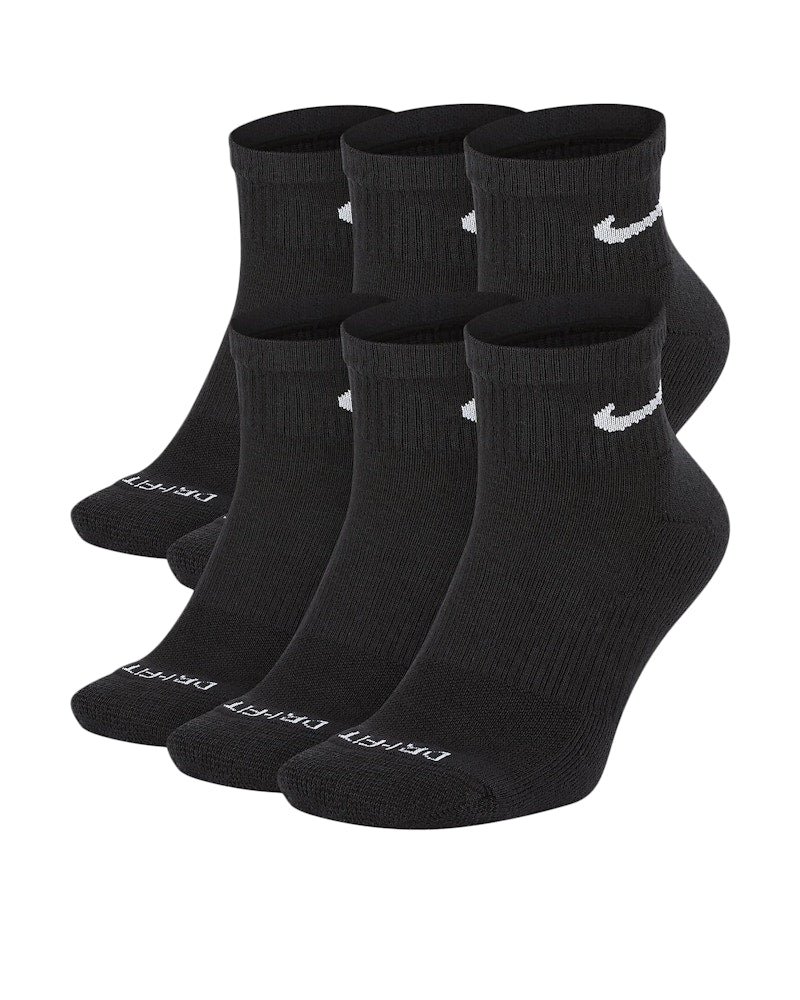 Nike Everyday Plus Cushioned Ankle Socks (6 Pairs) Black