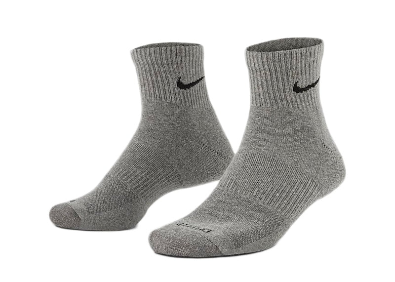 Nike Everyday Plus Cushioned Ankle Socks (6 Pairs) Grey