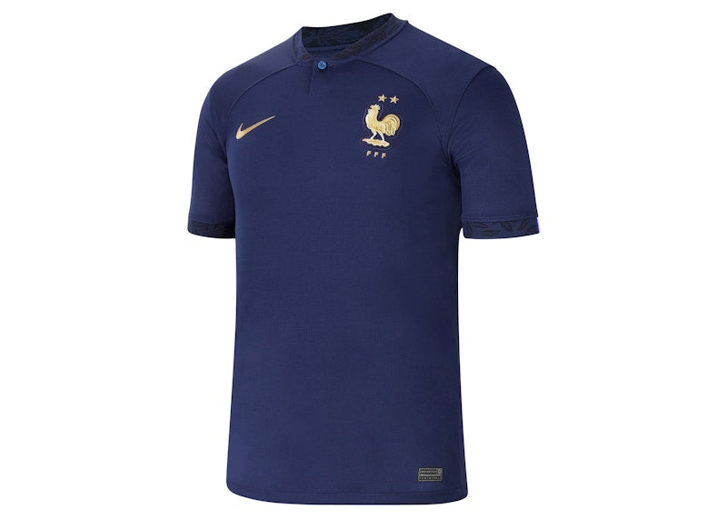 Nike FFF 2022/23 Stadium Home Dri-FIT Soccer Jersey Midnight Navy/Metallic Gold