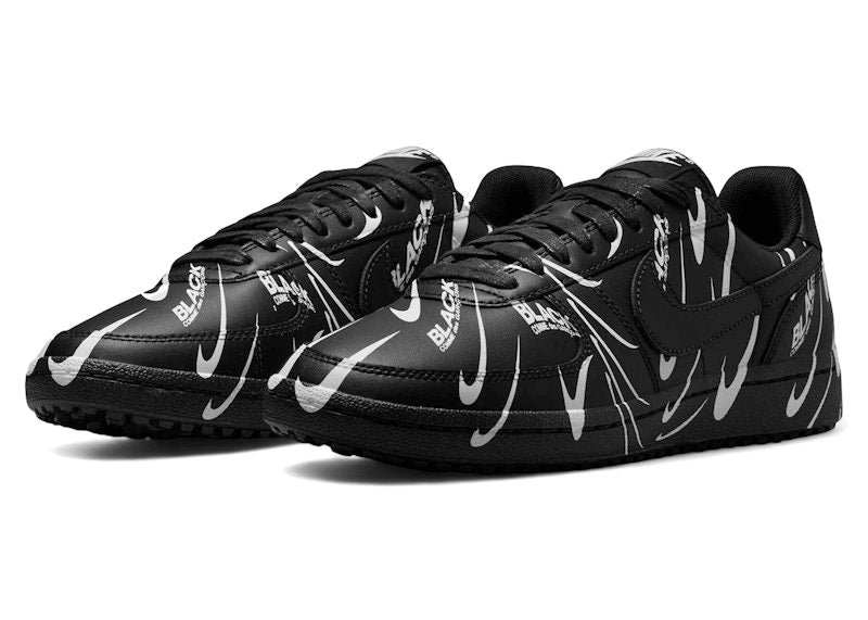 Nike Field General '82 BLACK Comme des Garçons Black White All-Over Print (Women's)