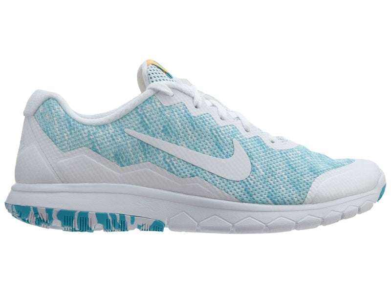 Nike Flex Experience Rn 4 Prem Gamma Blue White-Lsr Orange-White (Women's)