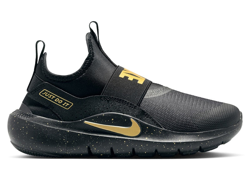 Nike Flex Runner 4 Black Metallic Gold (GS)