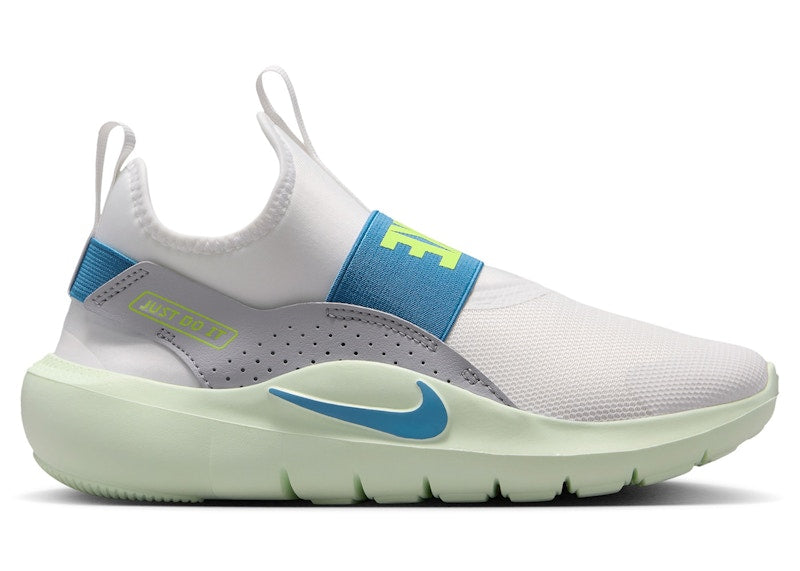 Nike Flex Runner 4 White Grey Volt Tint Dutch Blue (GS)
