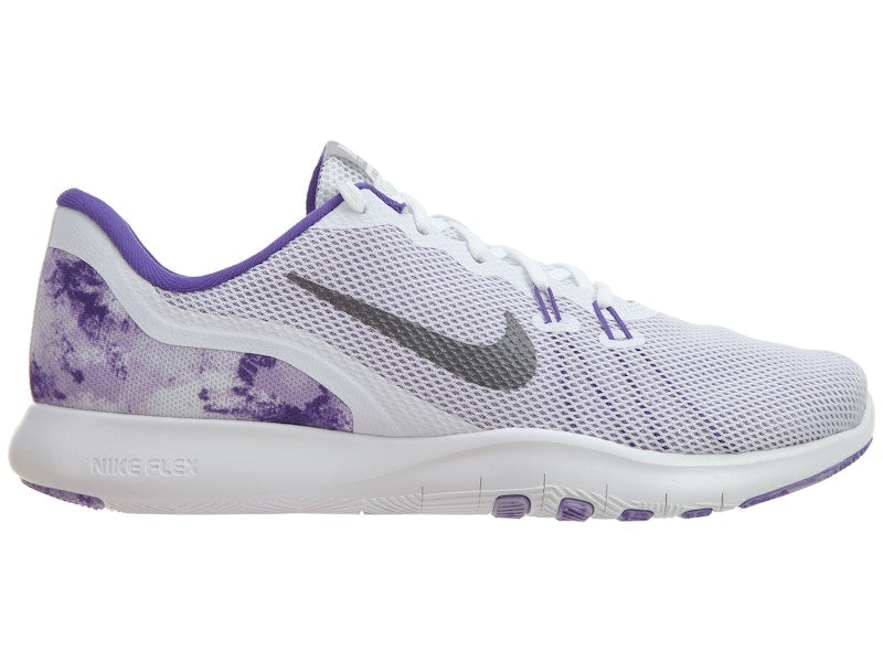 Nike Flex Trainer 7 Print White Metallic Dark Grey (Women's)