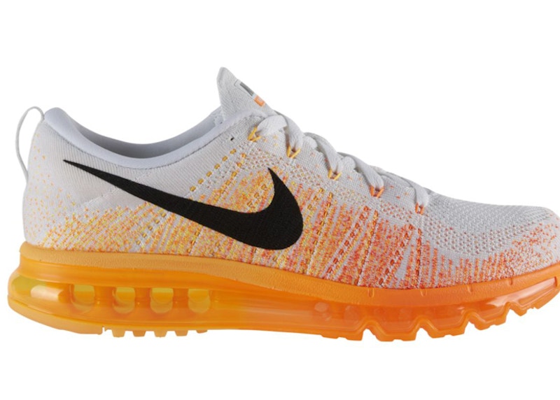 Nike Flyknit Max White Orange