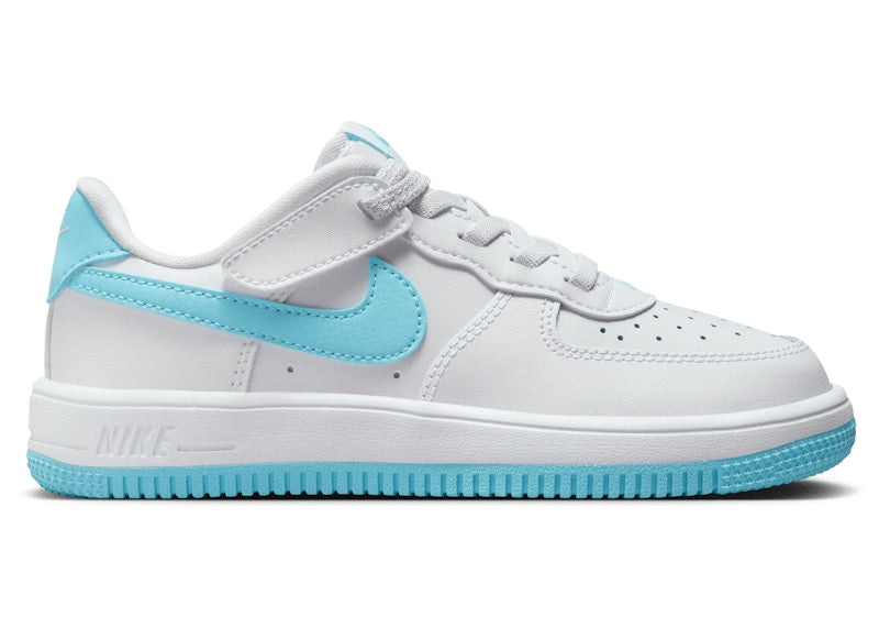 Nike Force 1 Low EasyOn White Aquarius Blue (PS)