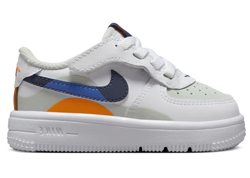 Nike Force 1 Low LV8 2 EasyOn Light Silver White Astronomy Blue Midnight Navy (I)