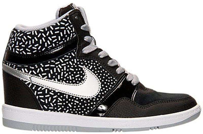 Nike Force Sky High Print Wedge Black White (Women's)