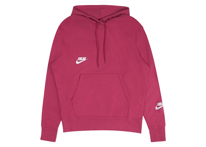 Nike Giannis Oversized Basketball Pullover Hoodie Pink