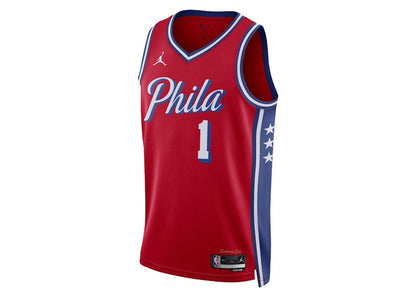 Nike Harden Philadelphia 76ers NBA Statement Jersey Red