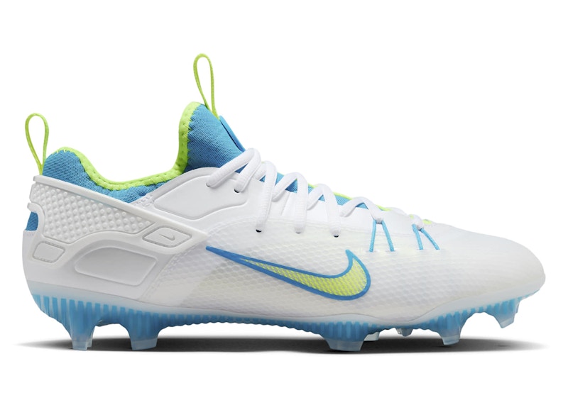 Nike Huarache 9 Elite Low LAX SE White Vivid Blue Volt