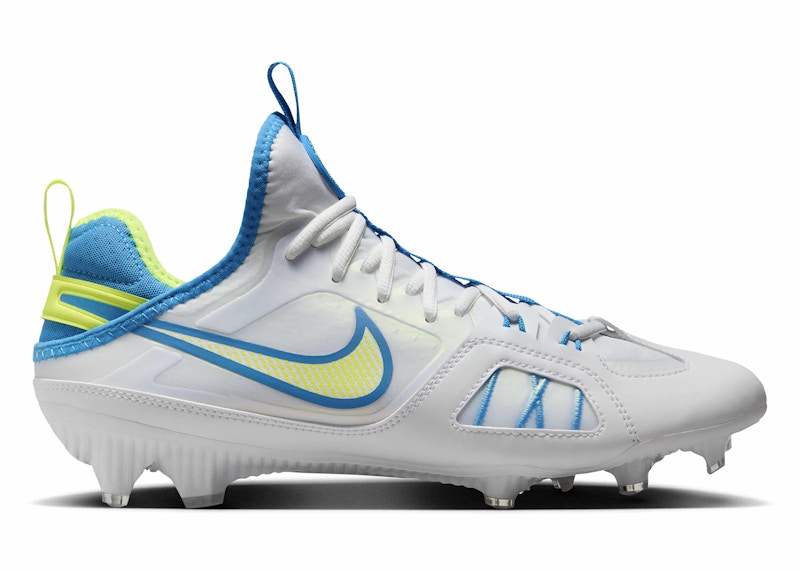 Nike Huarache 9 Varsity LAX SE White Volt Vivid Blue