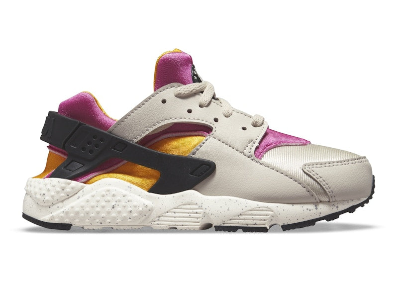 Nike Huarache Run Light Bone University Gold Black Lethal Pink (PS)