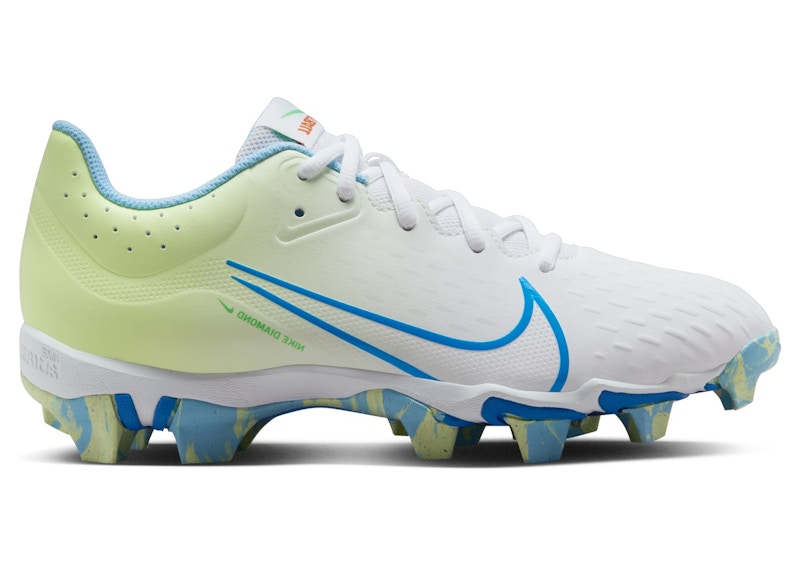 Nike Hyperdiamond 4 Keystone White Aquarius Blue Barely Volt Photo Blue (Women's)