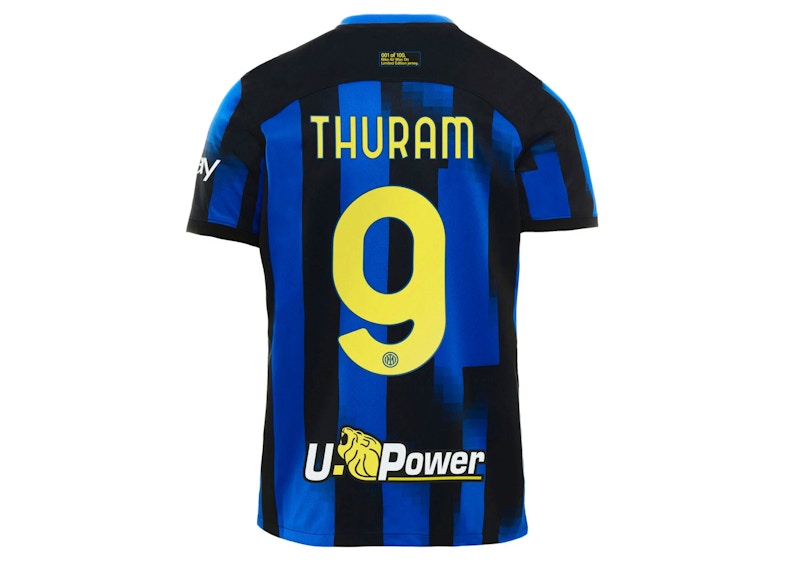 Nike Inter FC Thuram Home Stadium Jersey 2023/24 Limited Edition Air Max Dn Jersey Blue