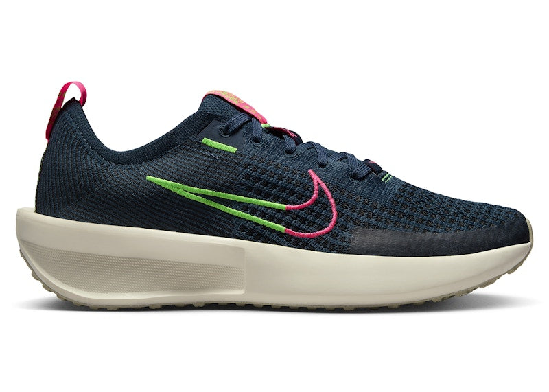 Nike Interact Run Armory Navy Hyper Pink Pale Ivory Green Strike (Women's)
