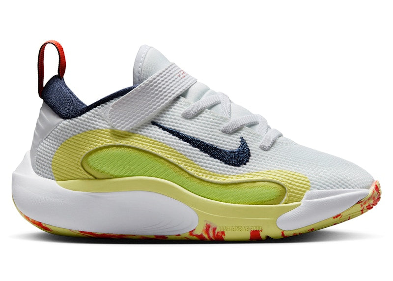 Nike IsoFly White Limelight Light Lemon Twist Midnight Navy (PS)