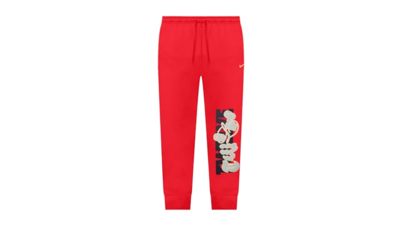 Nike Ja Morant Basketball Fleece Pants Red/Peach/Black