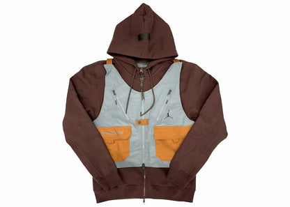 Nike Jordan 23 Engineered Full-Zip Fleece Hoodie Brown Basalt/Beige