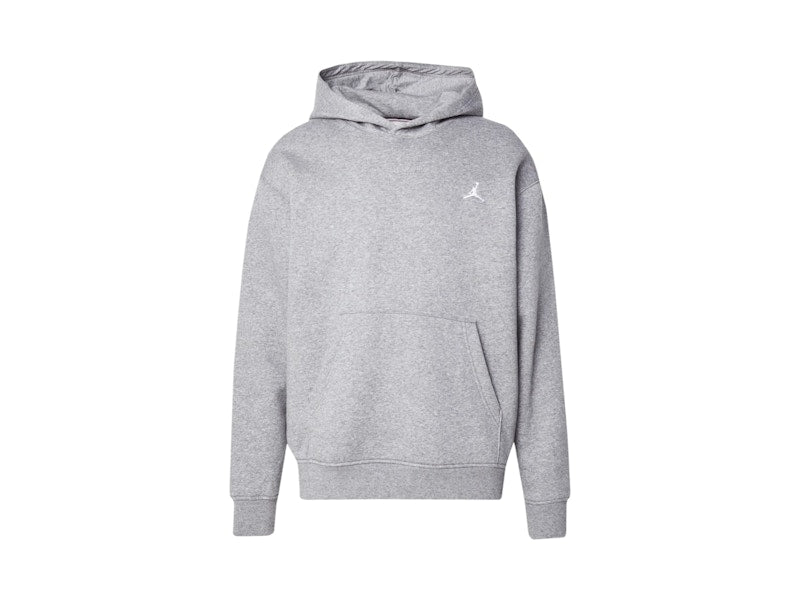 Nike Jordan Brooklyn Fleece Hoodie Grey Heather/White