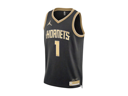 Nike Jordan NBA LaMelo Ball Charlotte Hornets Select Series 2024 Dri Fit Swingman Jersey Black/Gold