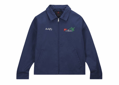 Nike Jordan Pro x Solefly Coaches Jacket Midnight Navy/Fossil