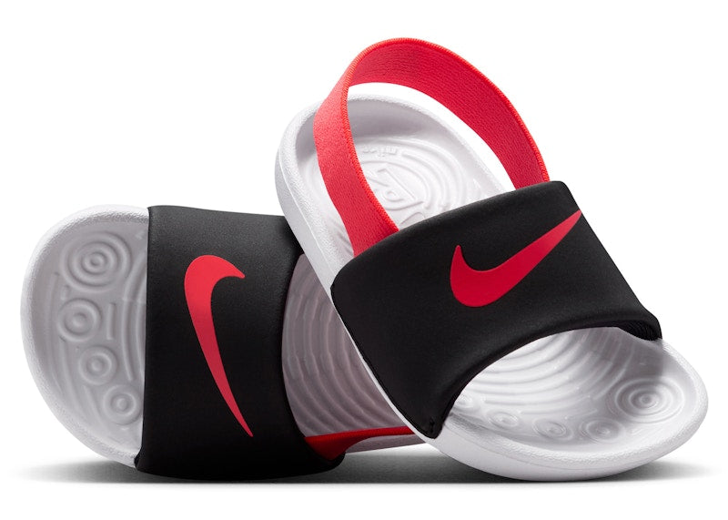 Nike Kawa Slide Black White Bright Crimson (TD)