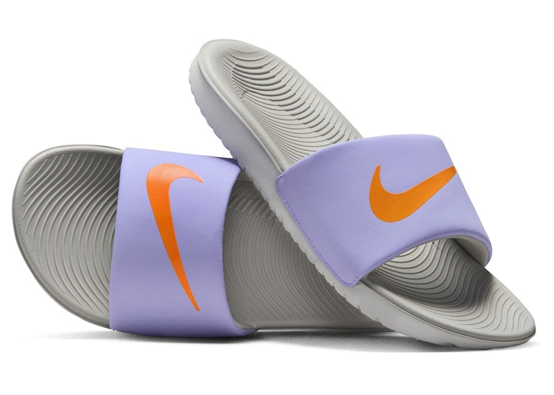 Nike Kawa Slide Purple Pulse Light Iron Ore Photon Dust Total Orange (GS)